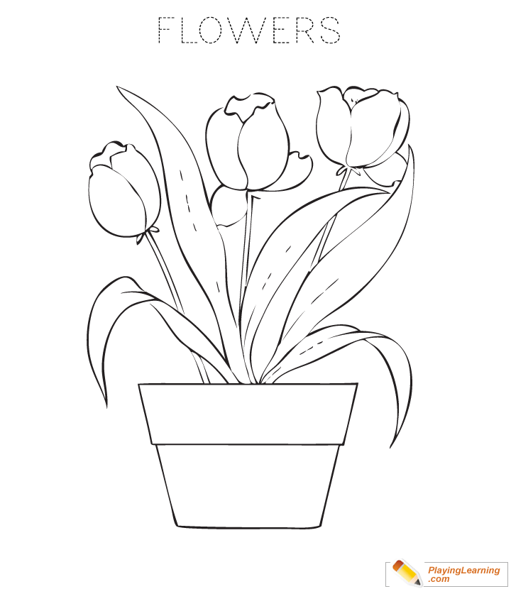 Flower Coloring Page  for kids