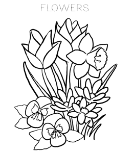 FlowerColoring Page 2 for kids