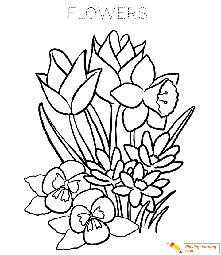 Flower Coloring Page 02 | Free Flower Coloring Page