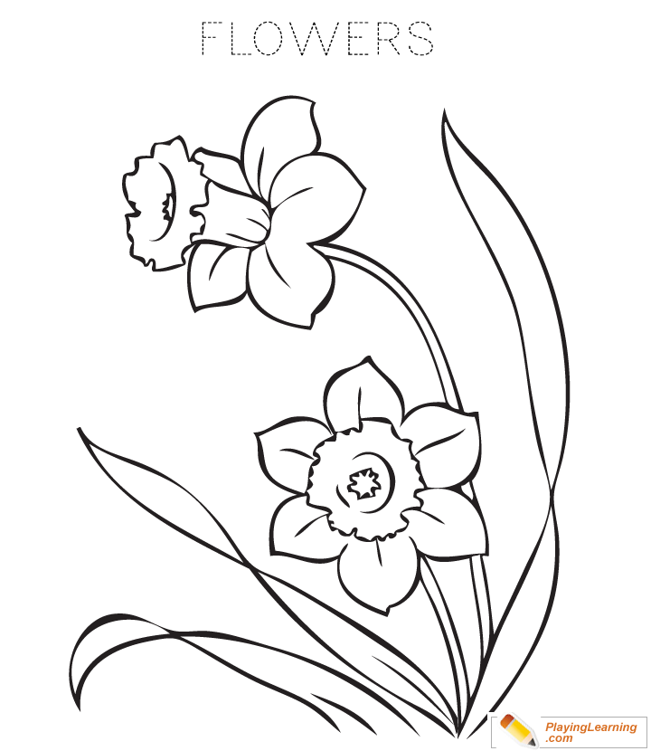 Flower Coloring Page  for kids