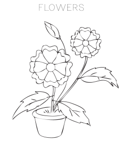 FlowerColoring Page 5 for kids
