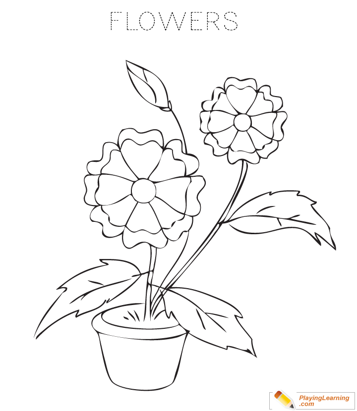 Flower Coloring Page  for kids