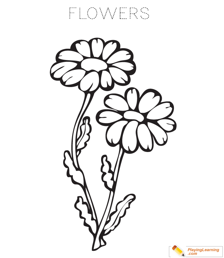 Flower Coloring Page 06 | Free Flower Coloring Page