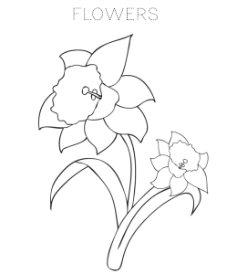 FlowerColoring Page 7 for kids