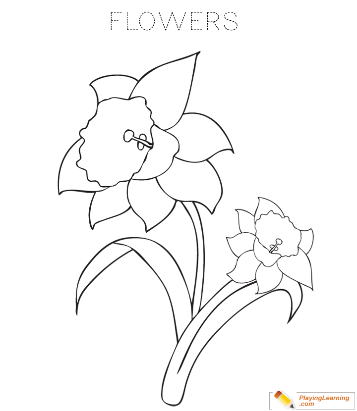 Flower Coloring Page  for kids