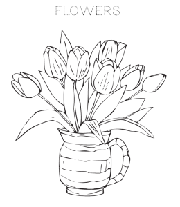 FlowerColoring Page 8 for kids