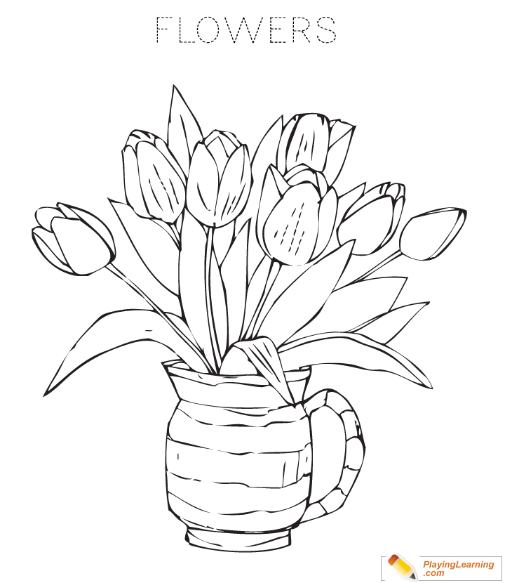 Flower Coloring Page  for kids