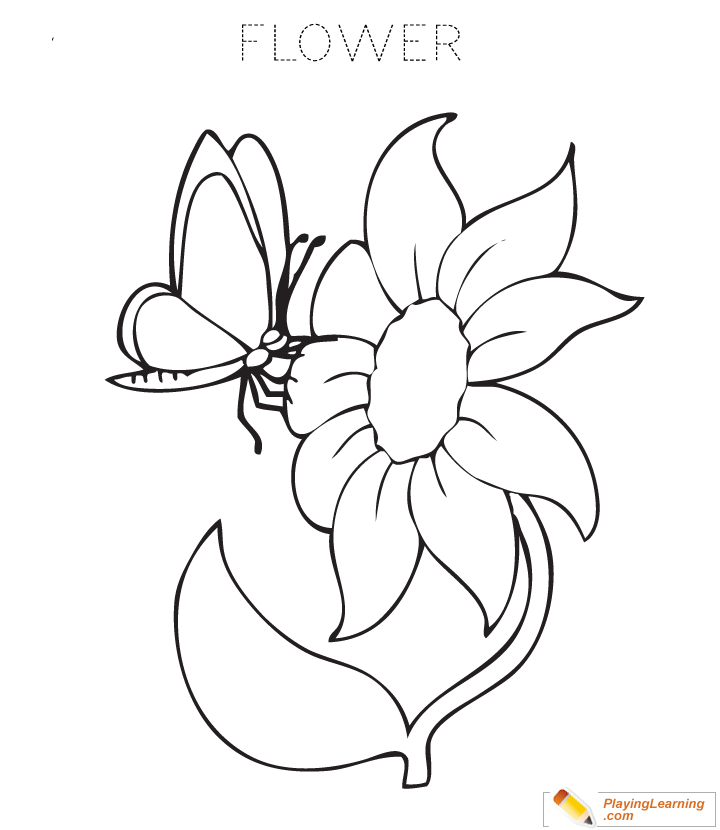 Flower Coloring Page  for kids