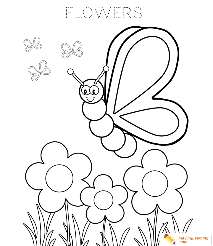 Flower Coloring Page  for kids