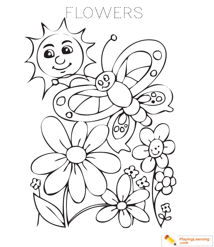 Flower Coloring Page  for kids