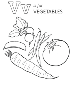 Staying healthy - Eating healthy coloring page for kids