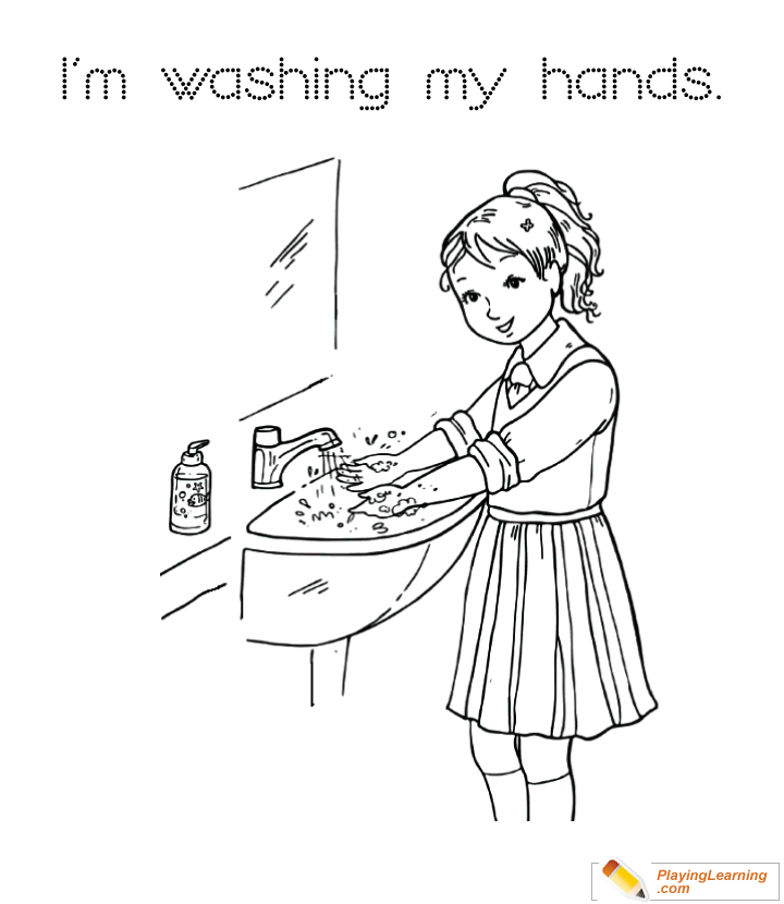 Flu Season Washing Hands  for kids
