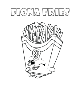 Fiona fries coloring page for kids