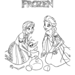 Frozen movie coloring page