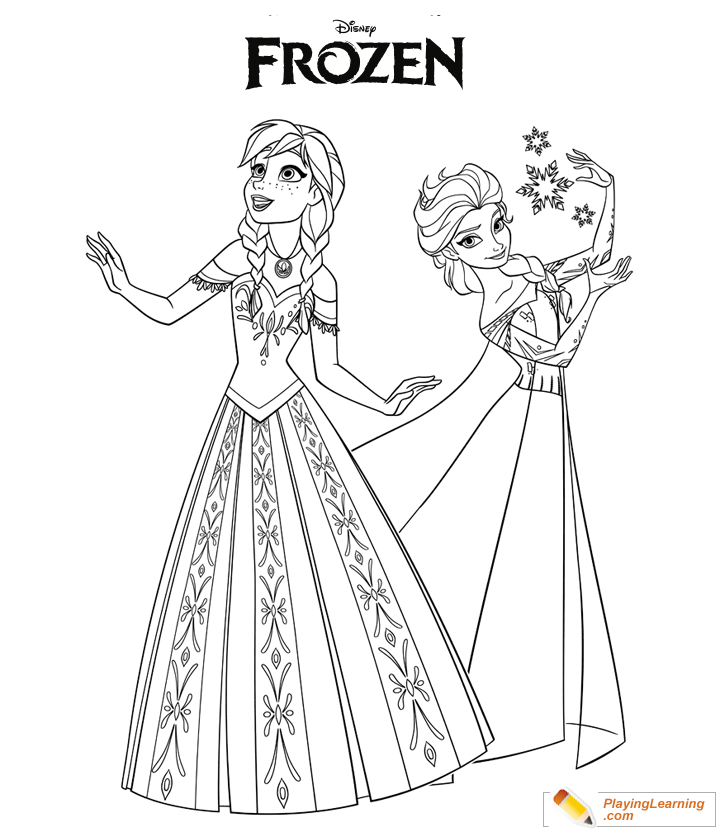 Download Frozen Movie Anna Elsa Coloring Page 03 | Free Frozen ...
