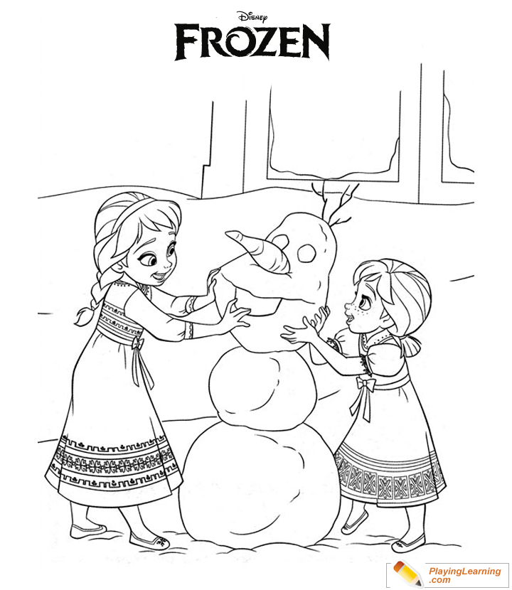 Frozen Movie Coloring Page  for kids