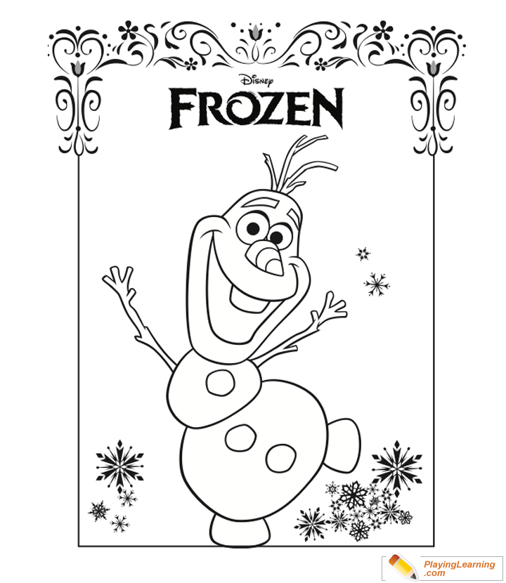 Frozen Movie Coloring Page  for kids