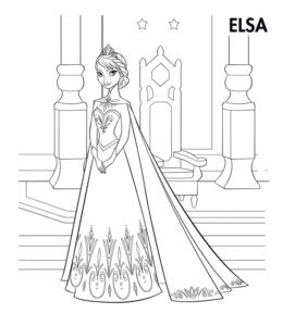 Frozen Movie Elsa Coloring Page  for kids