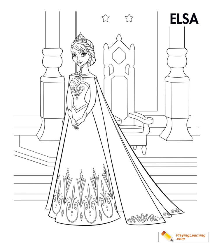 Frozen Movie Coloring Page  for kids