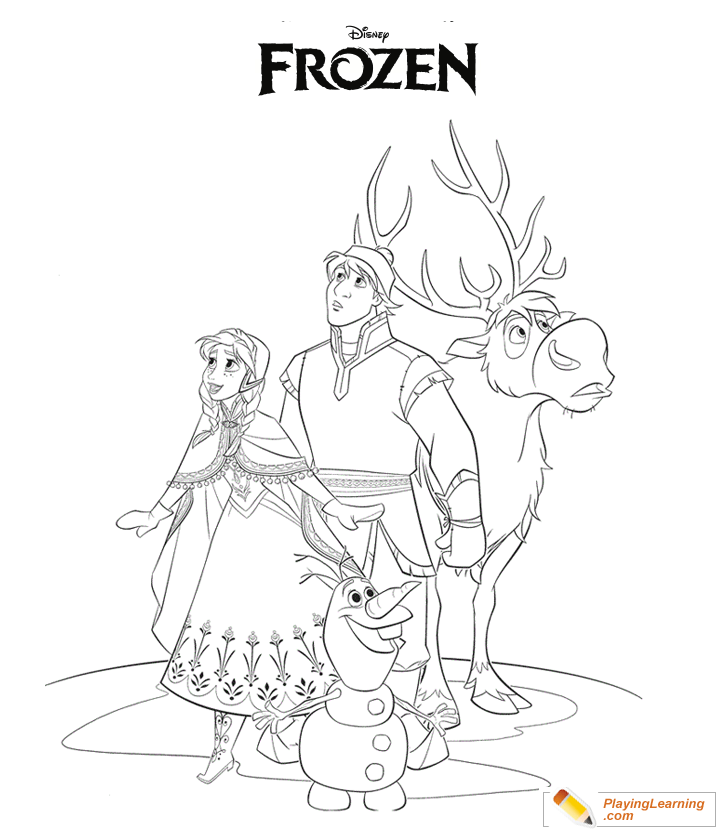 Frozen Movie Coloring Page  for kids