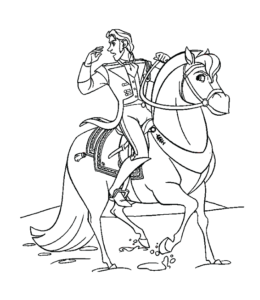 Frozen Movie Hans Coloring Page for kids