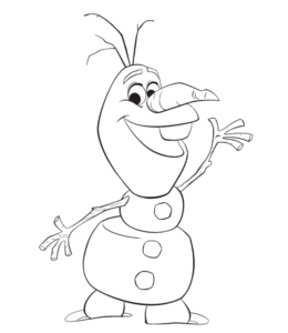 Frozen Movie Olaf Coloring Page for kids