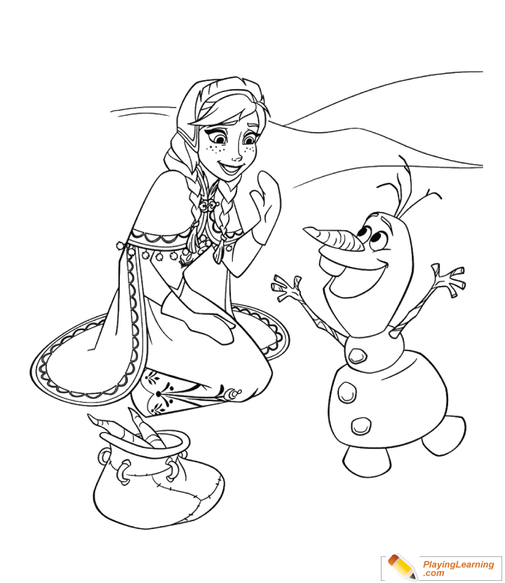 Frozen Movie Coloring Page  for kids