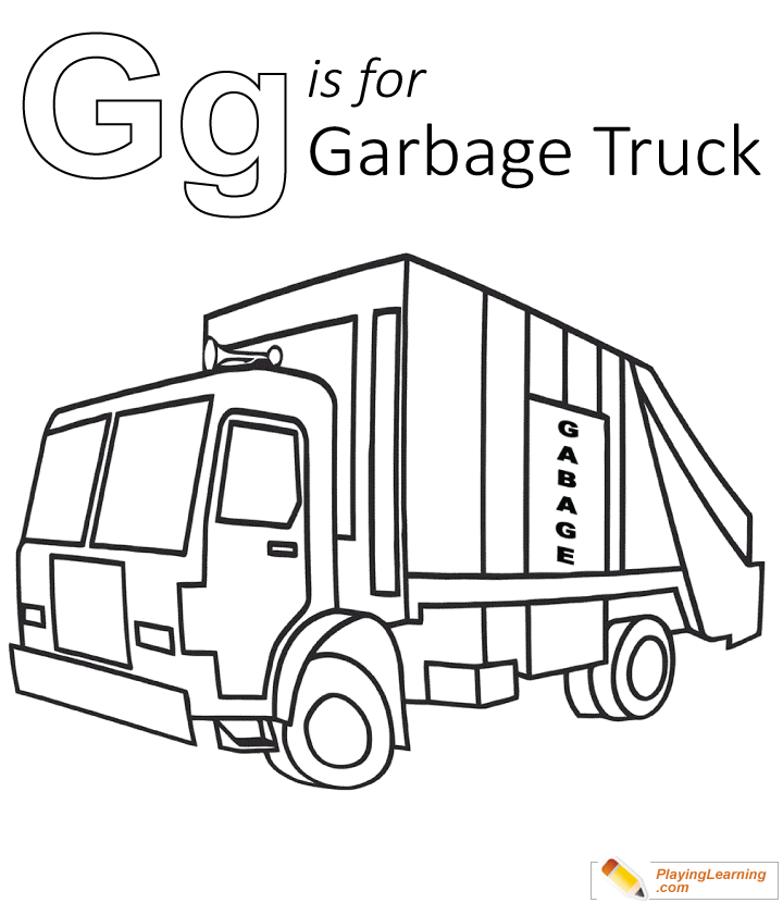 garbage truck coloring pages