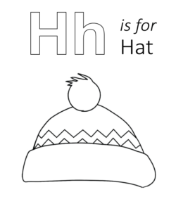 H is for Hat  Printable  for kids