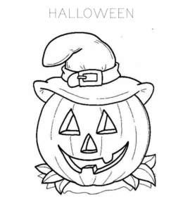 Halloween Pumpkin Coloring Page for kids