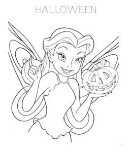 Fairly & Halloween Coloring Sheet for kids