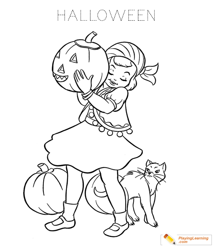 Halloween Pumpkin Coloring Page  for kids