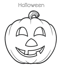 Halloween Pumpkin Coloring Page 25 for kids