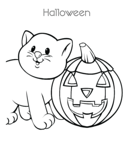 Halloween Pumpkin Coloring Page 05 for kids