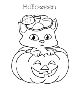 Halloween Pumpkin Coloring Page 06 for kids