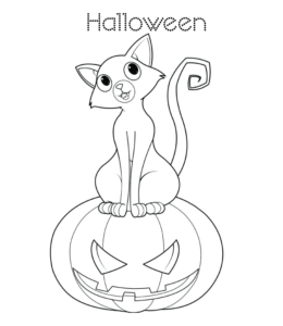 Halloween Pumpkin Coloring Page 06 for kids