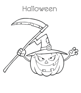 Halloween Pumpkin Coloring Page 26 for kids