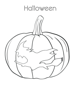 Halloween Pumpkin Coloring Page 29 for kids