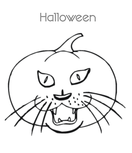 Halloween Pumpkin Coloring Page 30 for kids