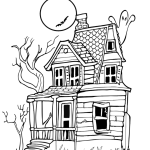 Halloween House Coloring page