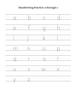 A Z Uppercase Lowercase Letter Tracing Worksheets Playing Learning