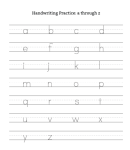 lowercase alphabet worksheet letter