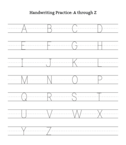 A Z Uppercase Lowercase Letter Tracing Worksheets Playing Learning