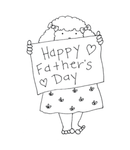 Happy Father's Day (by daughter) coloring page  for kids