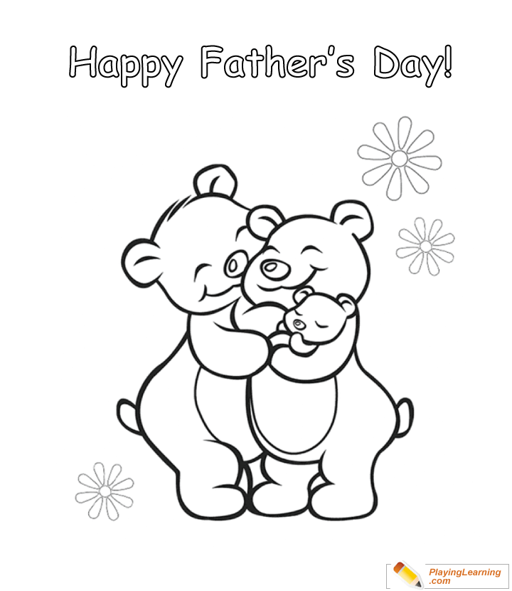 Happy Fathers Day Coloring Page  for kids