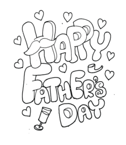 Happy Father's Day coloring page  for kids