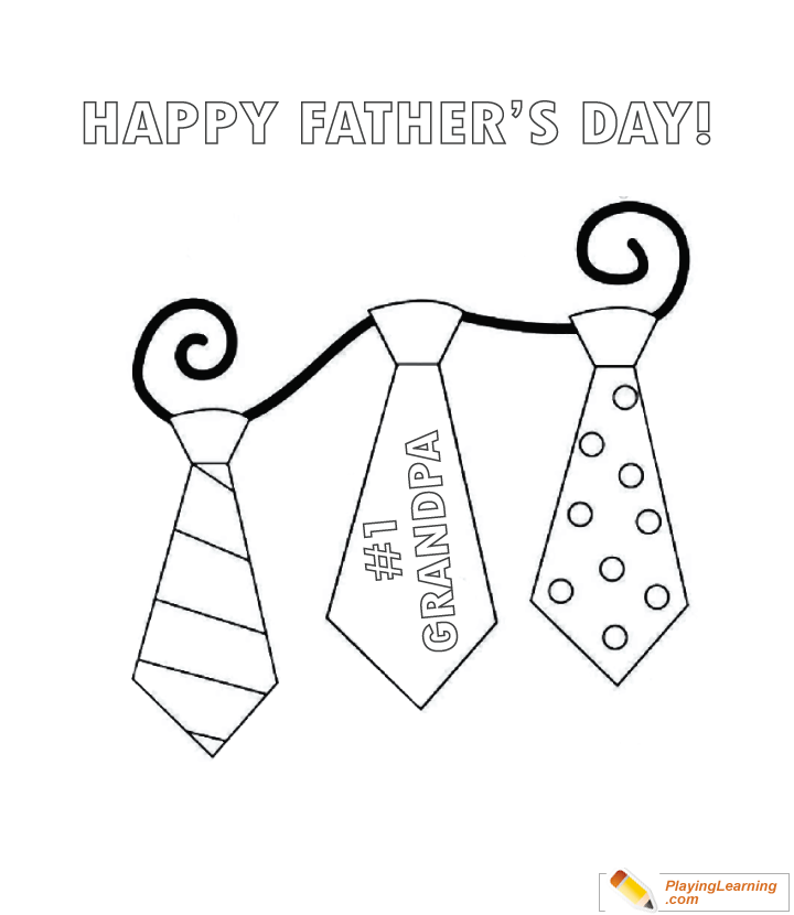 Happy Fathers Day Grandpa Coloring Page 06 | Free Happy Fathers Day