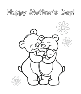 Happy Mother's Day coloring page 3 for kids