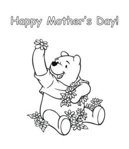 Happy Mother's Day coloring page 4 for kids