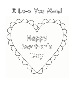 Happy Mother's Day Character coloring image 5 for kids